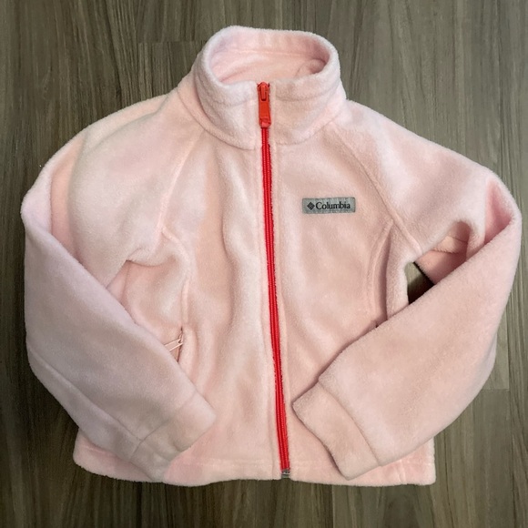 Columbia Pink Fleece Jacket girls size XXS 4/5 - Picture 1 of 6